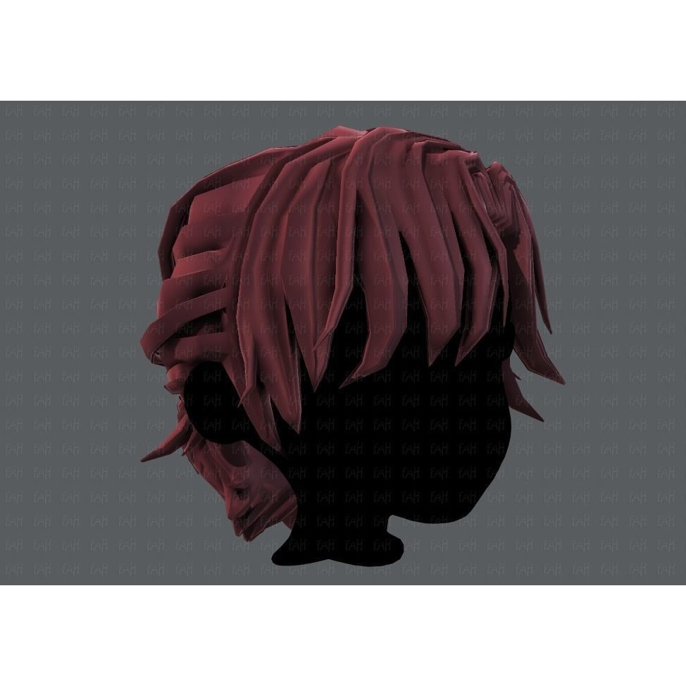 Boy Hair 3D Model – Low Poly Cartoon Hairstyle, FBX, Game Asset - View 20