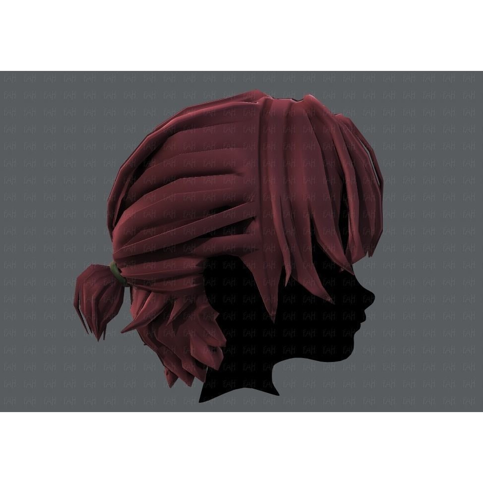 Boy Hair 3D Model – Low Poly Cartoon Hairstyle, FBX, Game Asset - View 21