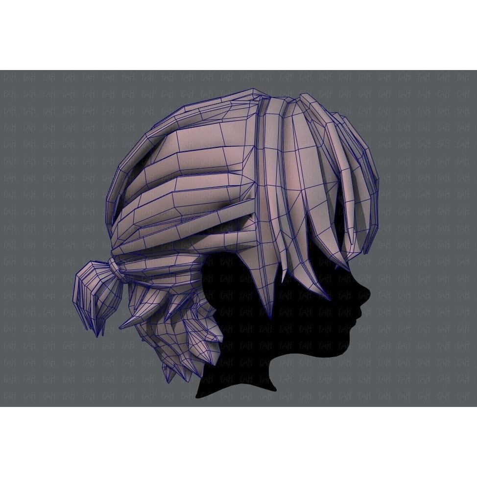 Boy Hair 3D Model – Low Poly Cartoon Hairstyle, FBX, Game Asset - View 29