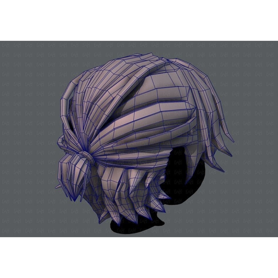 Boy Hair 3D Model – Low Poly Cartoon Hairstyle, FBX, Game Asset - View 30