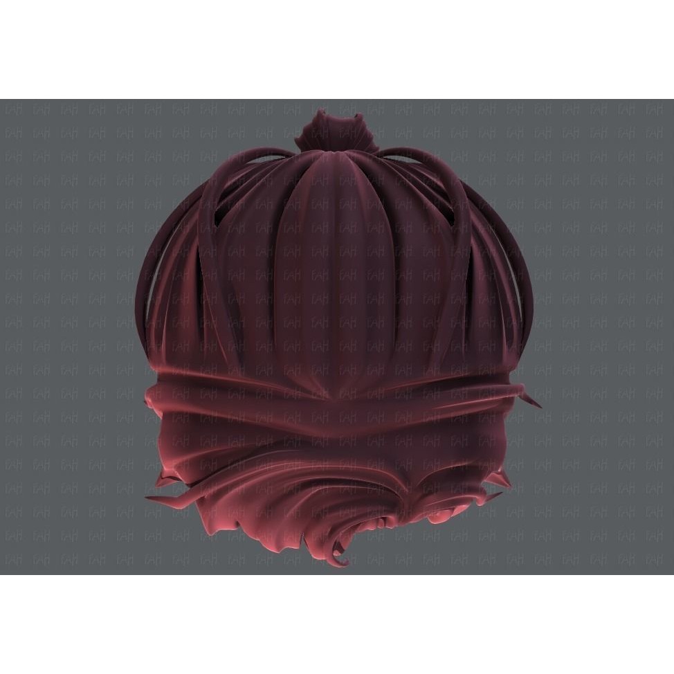 Boy Hair 3D Model – Low Poly Cartoon Hairstyle, FBX, Game Asset - View 35
