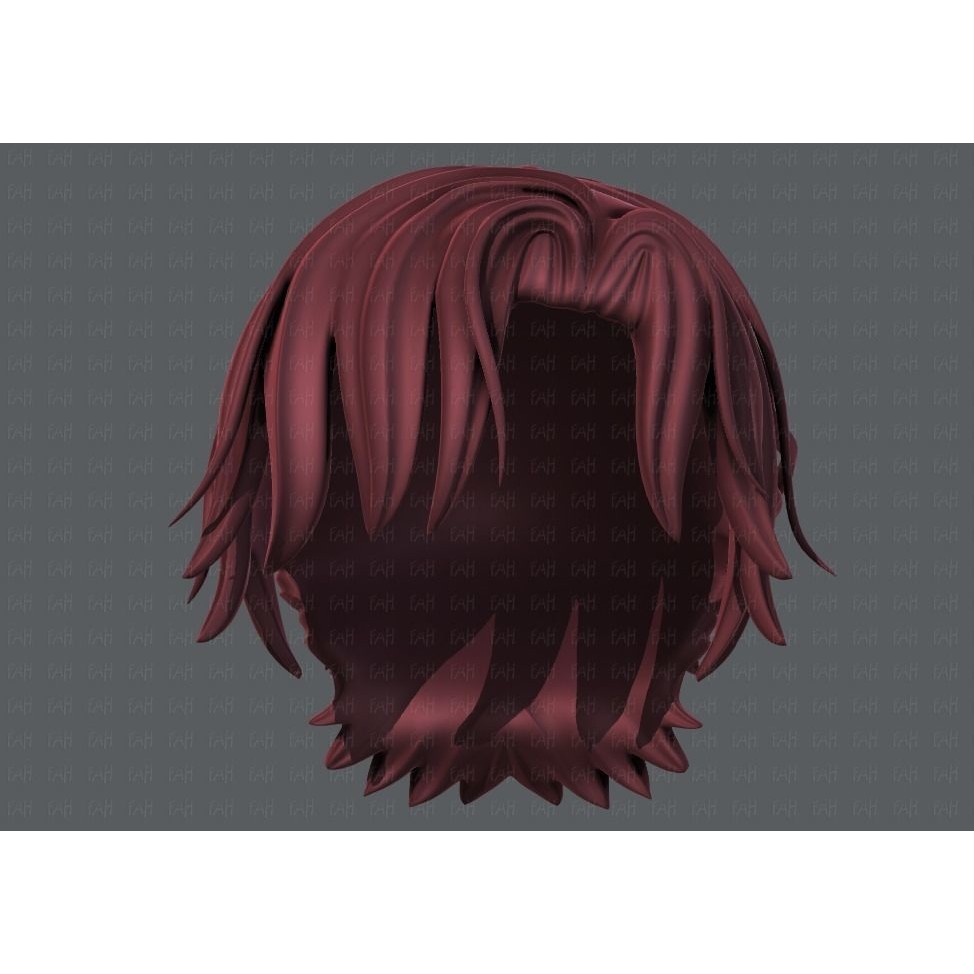 Boy Hair 3D Model – Low Poly Cartoon Hairstyle, FBX, Game Asset - View 39