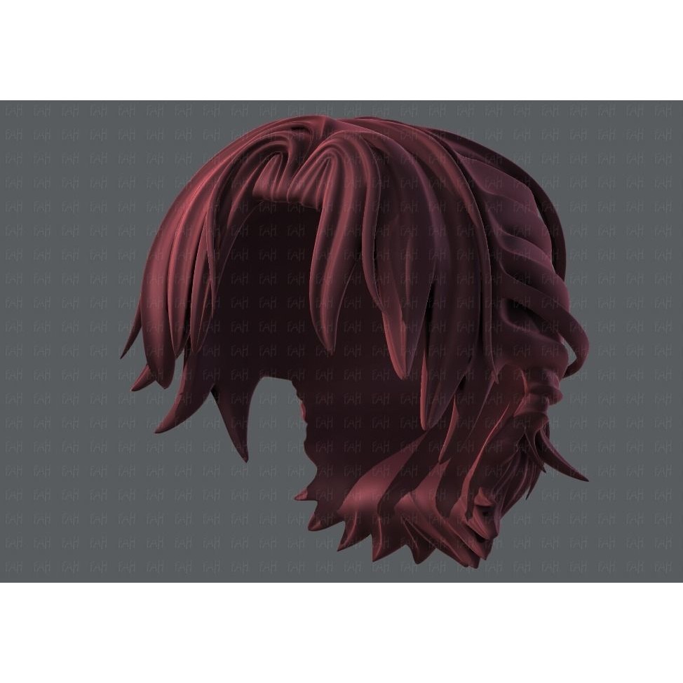 Boy Hair 3D Model – Low Poly Cartoon Hairstyle, FBX, Game Asset - View 43