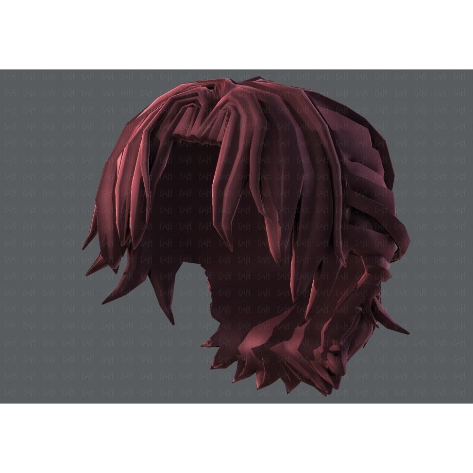 Boy Hair 3D Model – Low Poly Cartoon Hairstyle, FBX, Game Asset - View 45