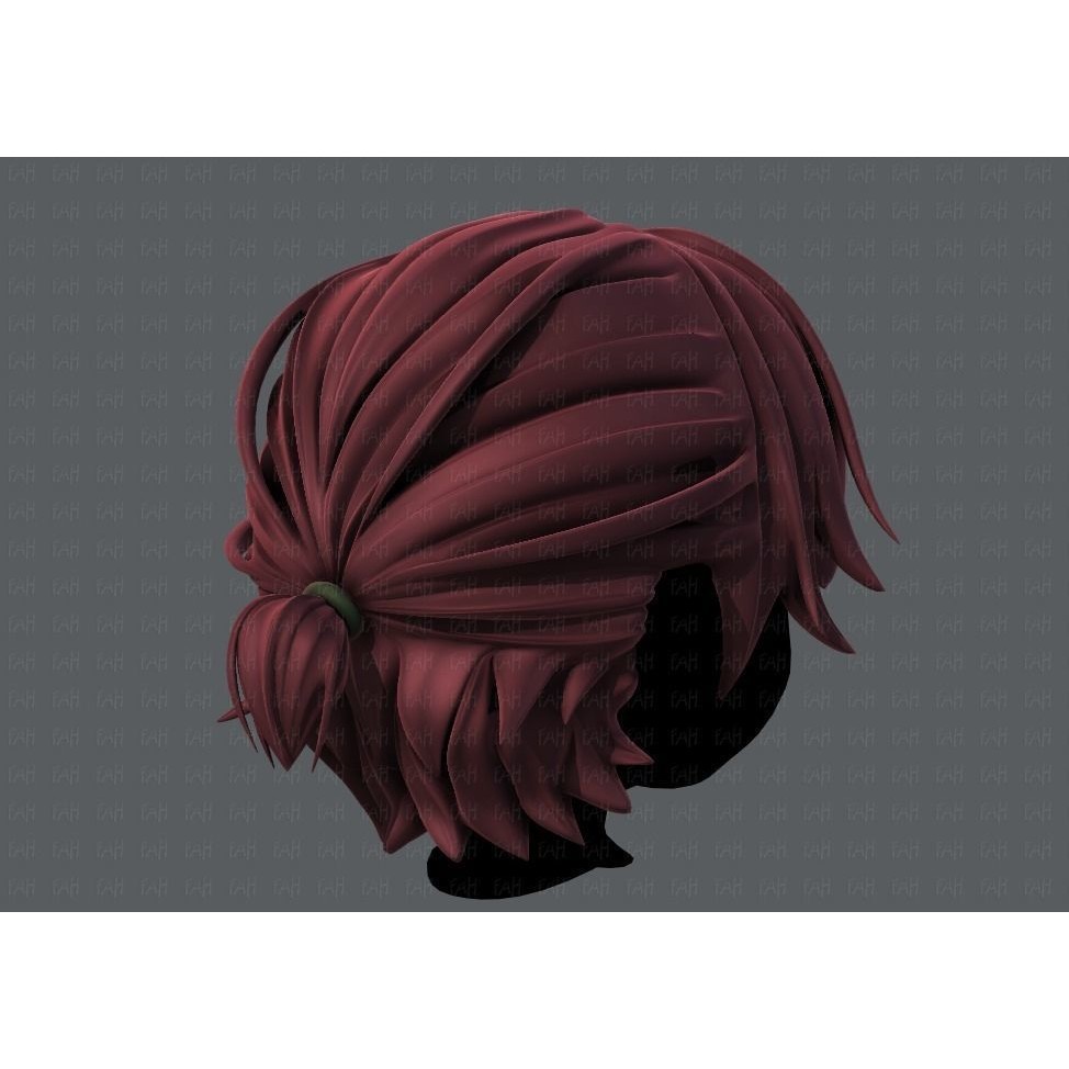 Boy Hair 3D Model – Low Poly Cartoon Hairstyle, FBX, Game Asset - View 6