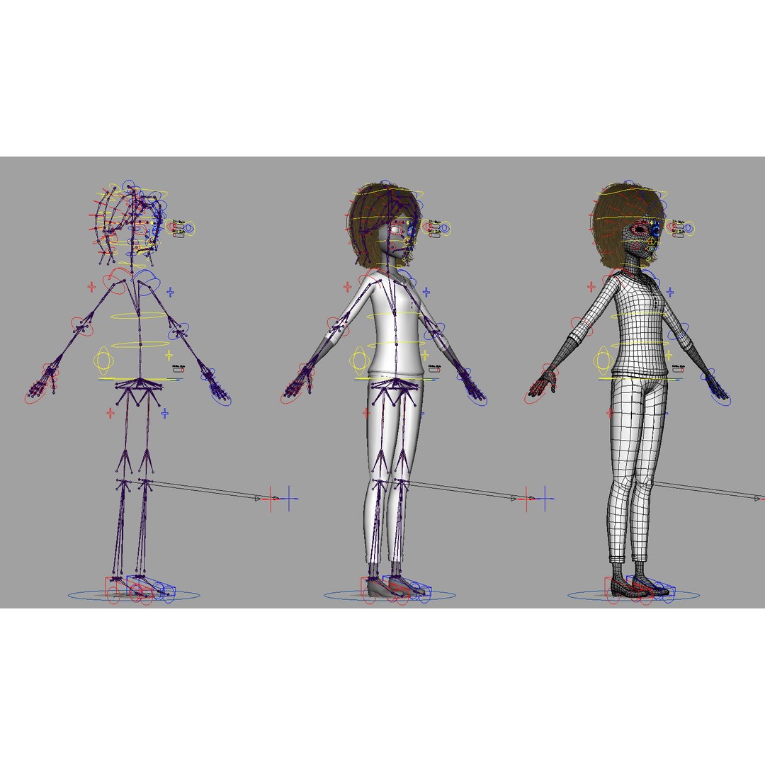 Cartoon Family Rigged 3D Model – High-Quality Characters for Animation - View 21