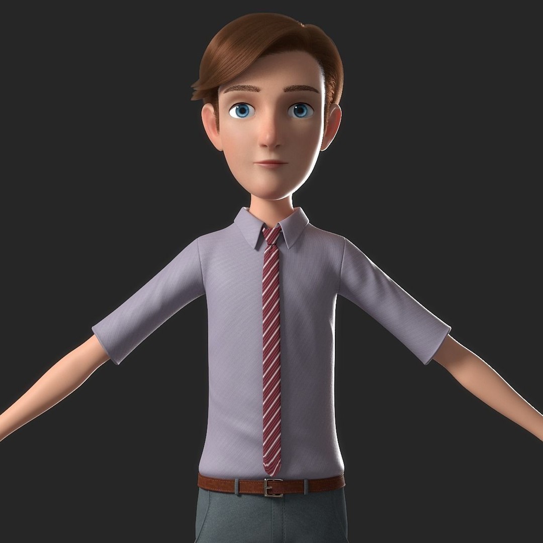 Cartoon Family Rigged 3D Model – High-Quality Characters for Animation - View 24