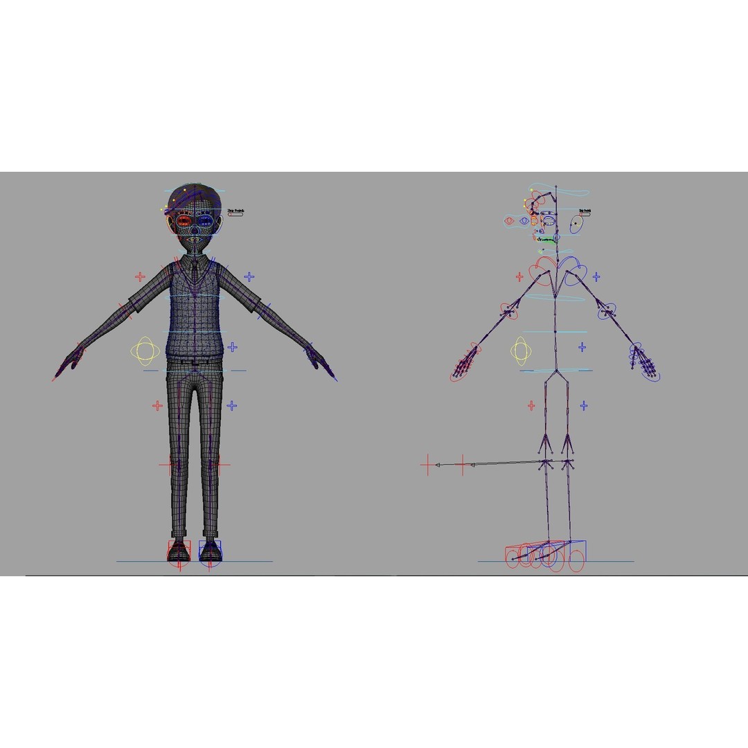 Cartoon Family Rigged 3D Model – High-Quality Characters for Animation - View 44