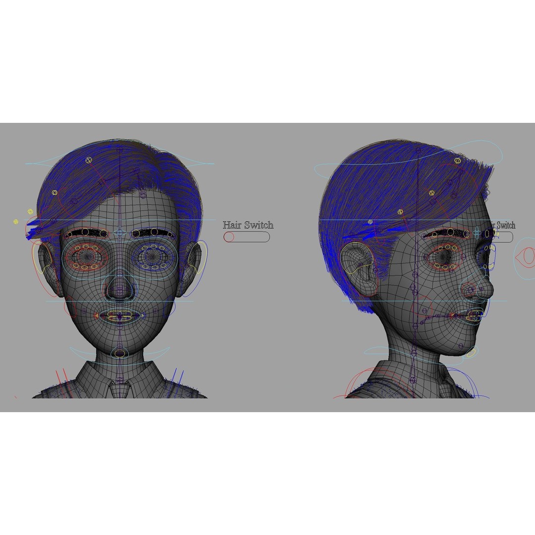 Cartoon Family Rigged 3D Model – High-Quality Characters for Animation - View 45