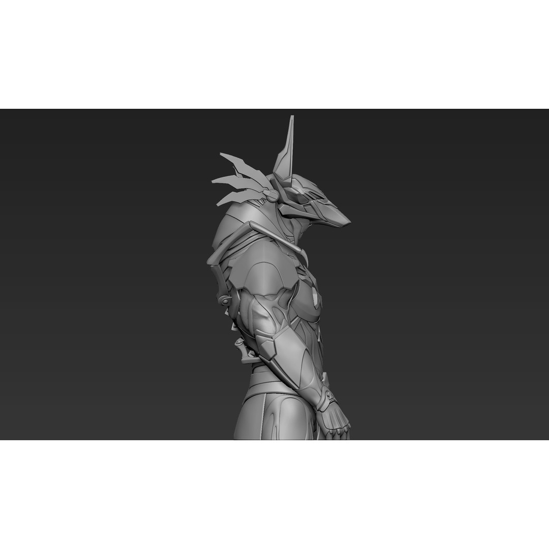 Anubis Cyber Suit 3D Model – High Poly Zbrush Sculpt, ZTL and OBJ Formats - View 10