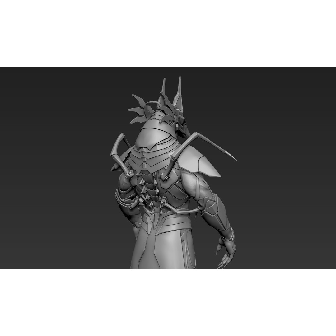Anubis Cyber Suit 3D Model – High Poly Zbrush Sculpt, ZTL and OBJ Formats - View 11