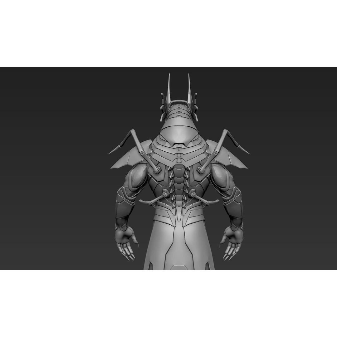 Anubis Cyber Suit 3D Model – High Poly Zbrush Sculpt, ZTL and OBJ Formats - View 12