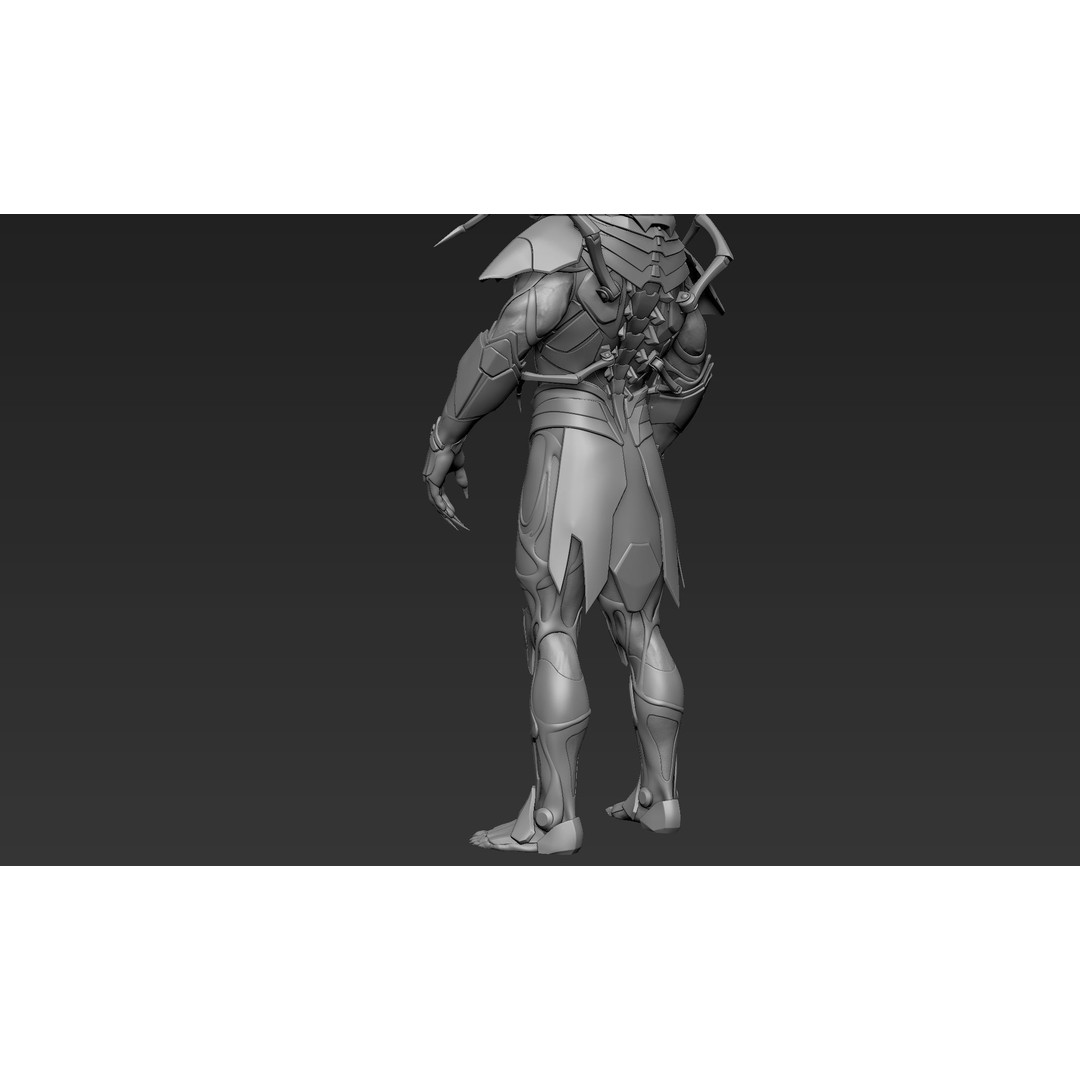 Anubis Cyber Suit 3D Model – High Poly Zbrush Sculpt, ZTL and OBJ Formats - View 13