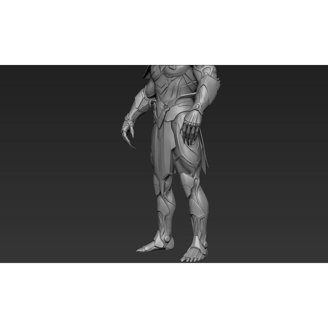Anubis Cyber Suit 3D Model – High Poly Zbrush Sculpt, ZTL and OBJ Formats - View 14