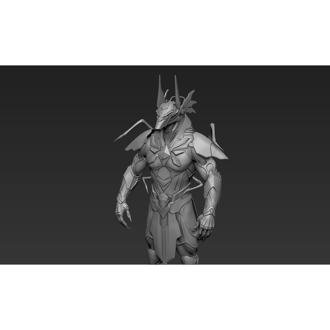 Anubis Cyber Suit 3D Model – High Poly Zbrush Sculpt, ZTL and OBJ Formats - View 18
