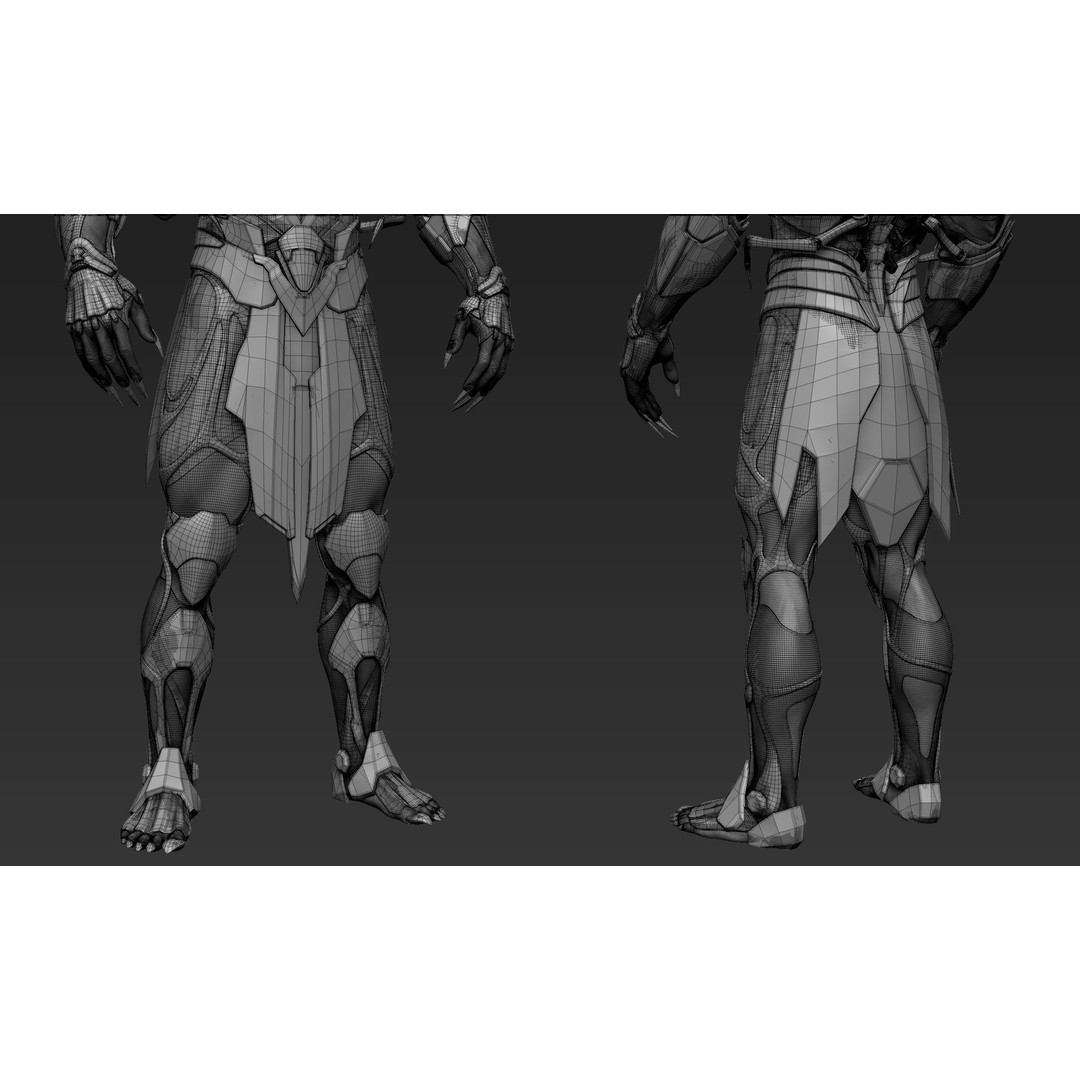 Anubis Cyber Suit 3D Model – High Poly Zbrush Sculpt, ZTL and OBJ Formats - View 20