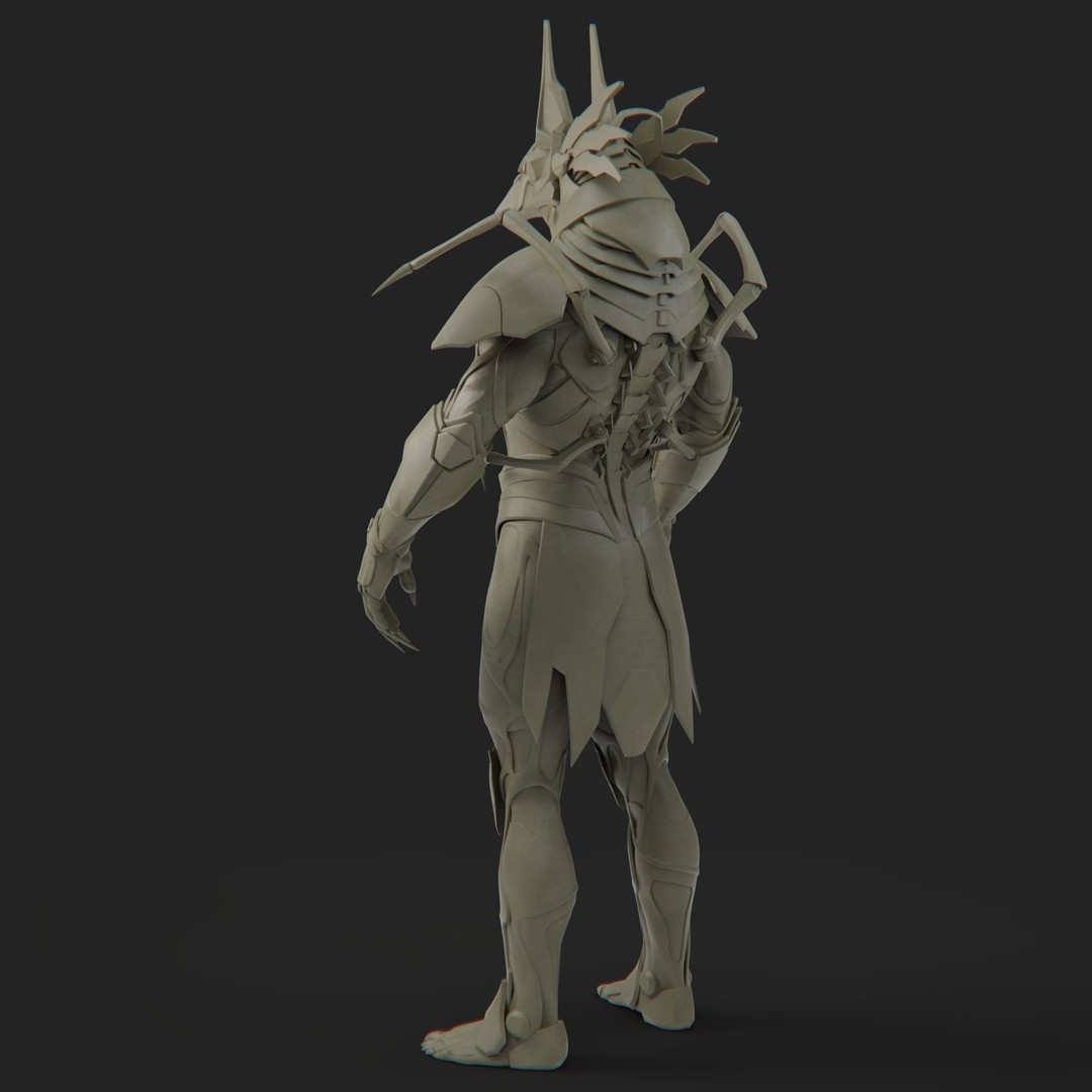 Anubis Cyber Suit 3D Model – High Poly Zbrush Sculpt, ZTL and OBJ Formats - View 4