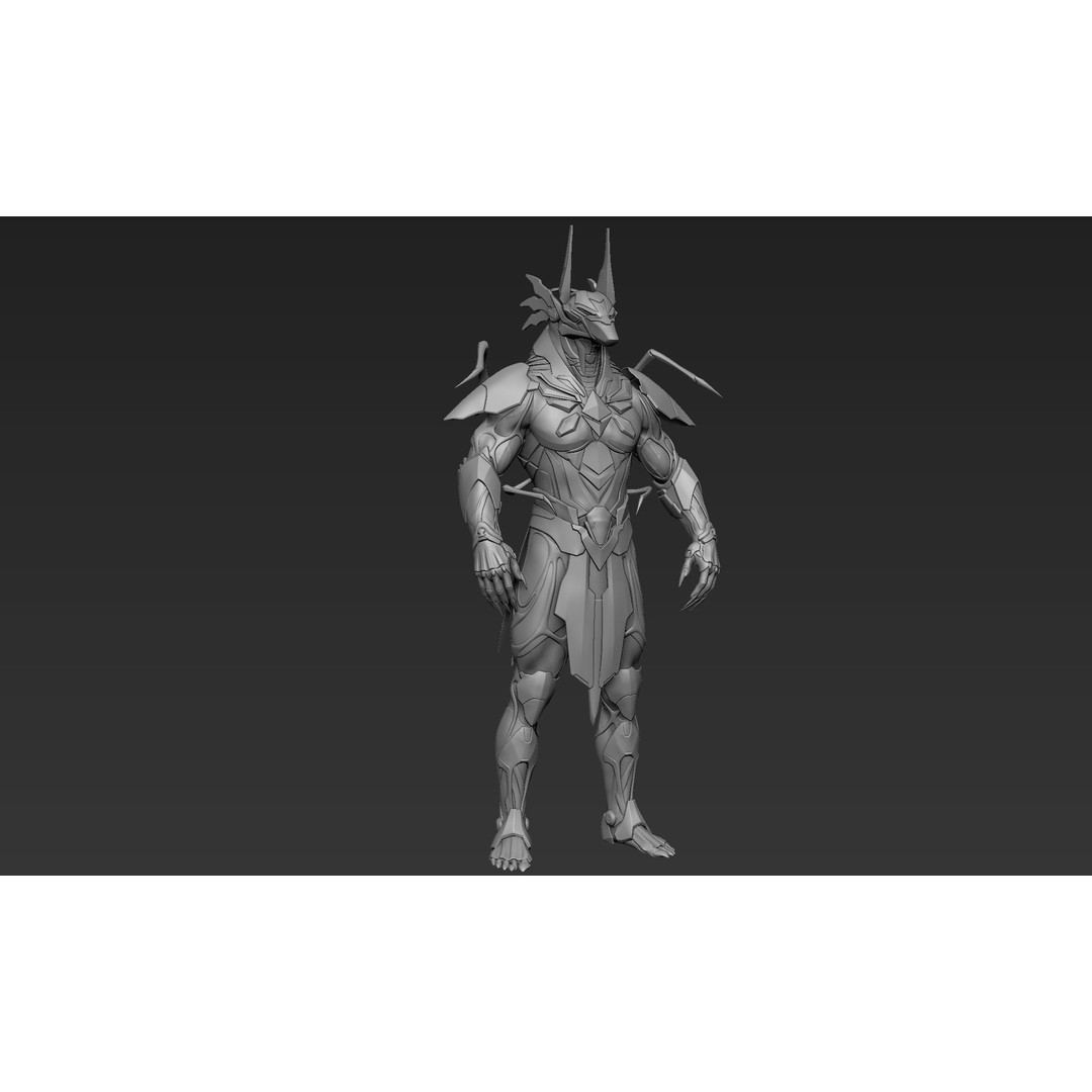 Anubis Cyber Suit 3D Model – High Poly Zbrush Sculpt, ZTL and OBJ Formats - View 5