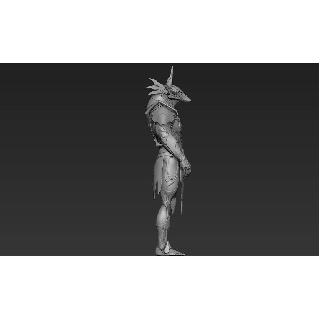 Anubis Cyber Suit 3D Model – High Poly Zbrush Sculpt, ZTL and OBJ Formats - View 9