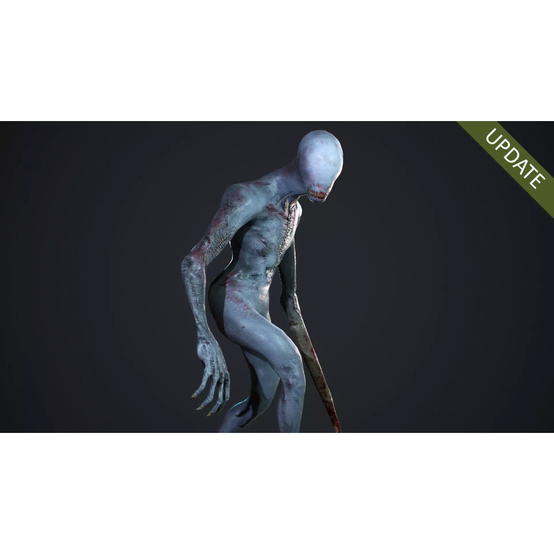 Mutant Zombie 3D Model – Low Poly Rigged Character with PBR Textures - View 2