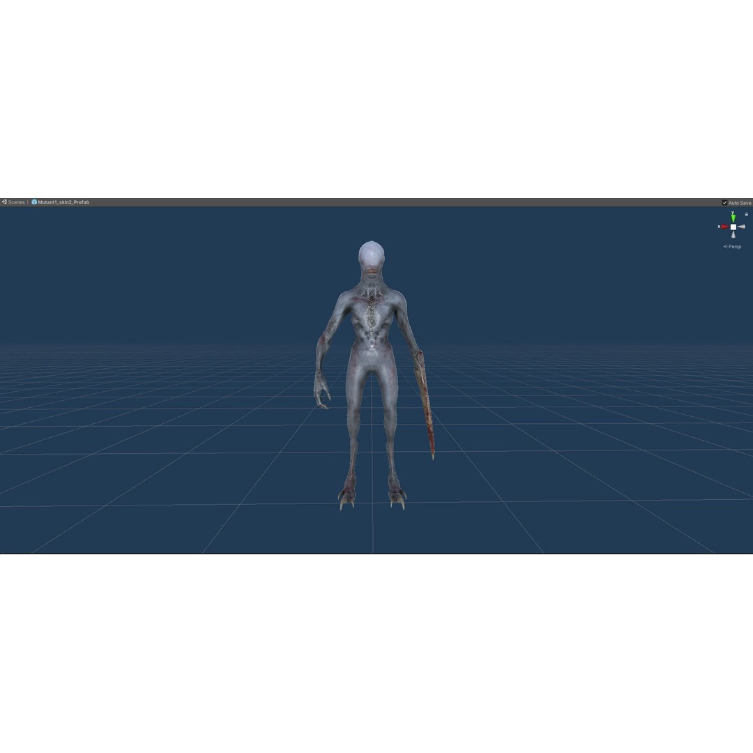Mutant Zombie 3D Model – Low Poly Rigged Character with PBR Textures - View 37