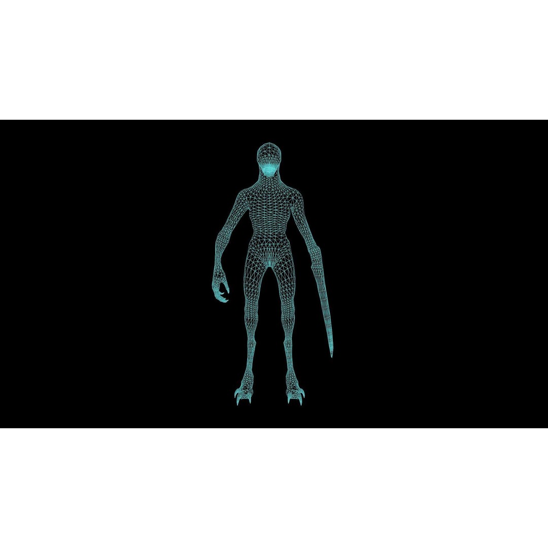 Mutant Zombie 3D Model – Low Poly Rigged Character with PBR Textures - View 9
