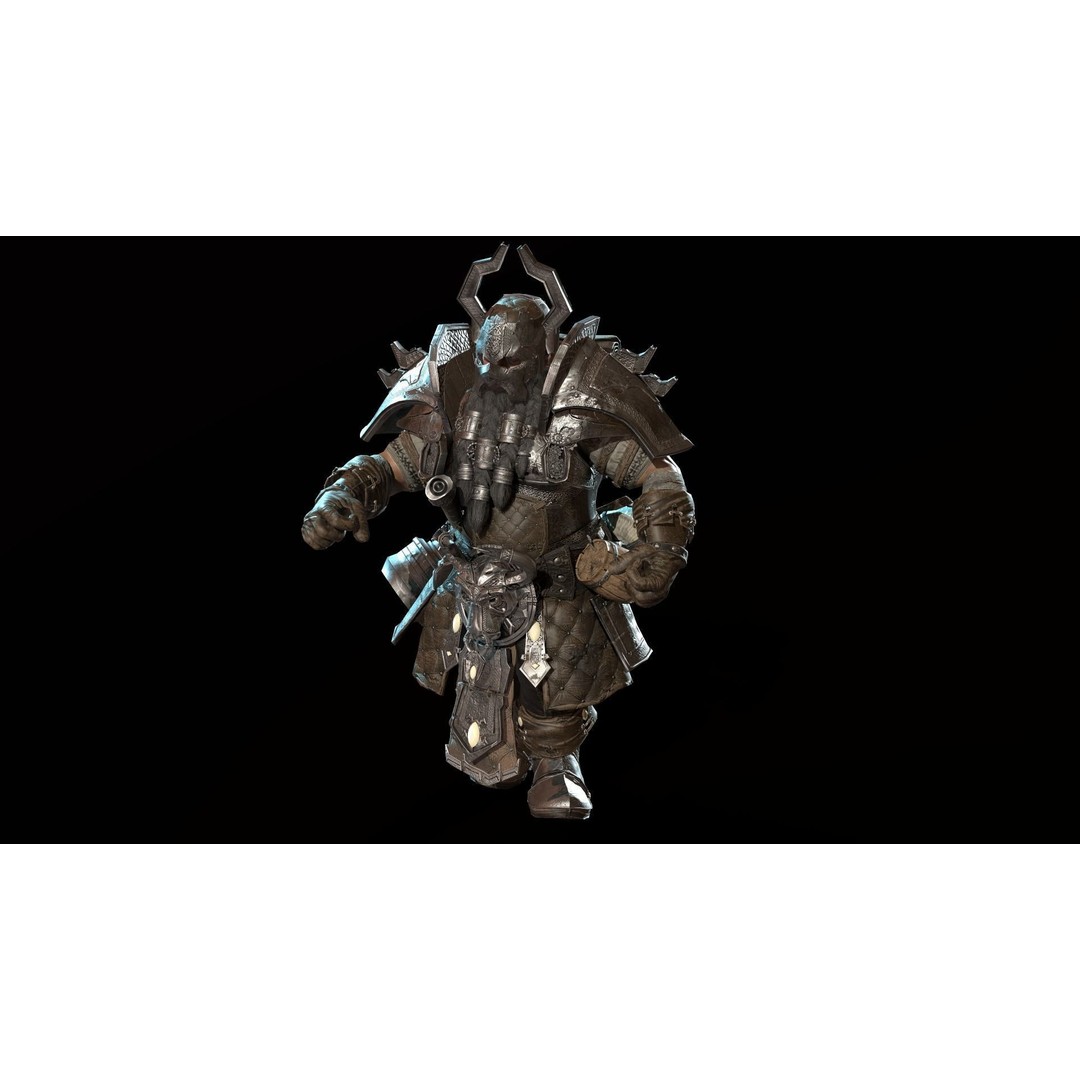 Dwarf Low Poly 3D Model – Game Ready Character with Animations, FBX - View 21
