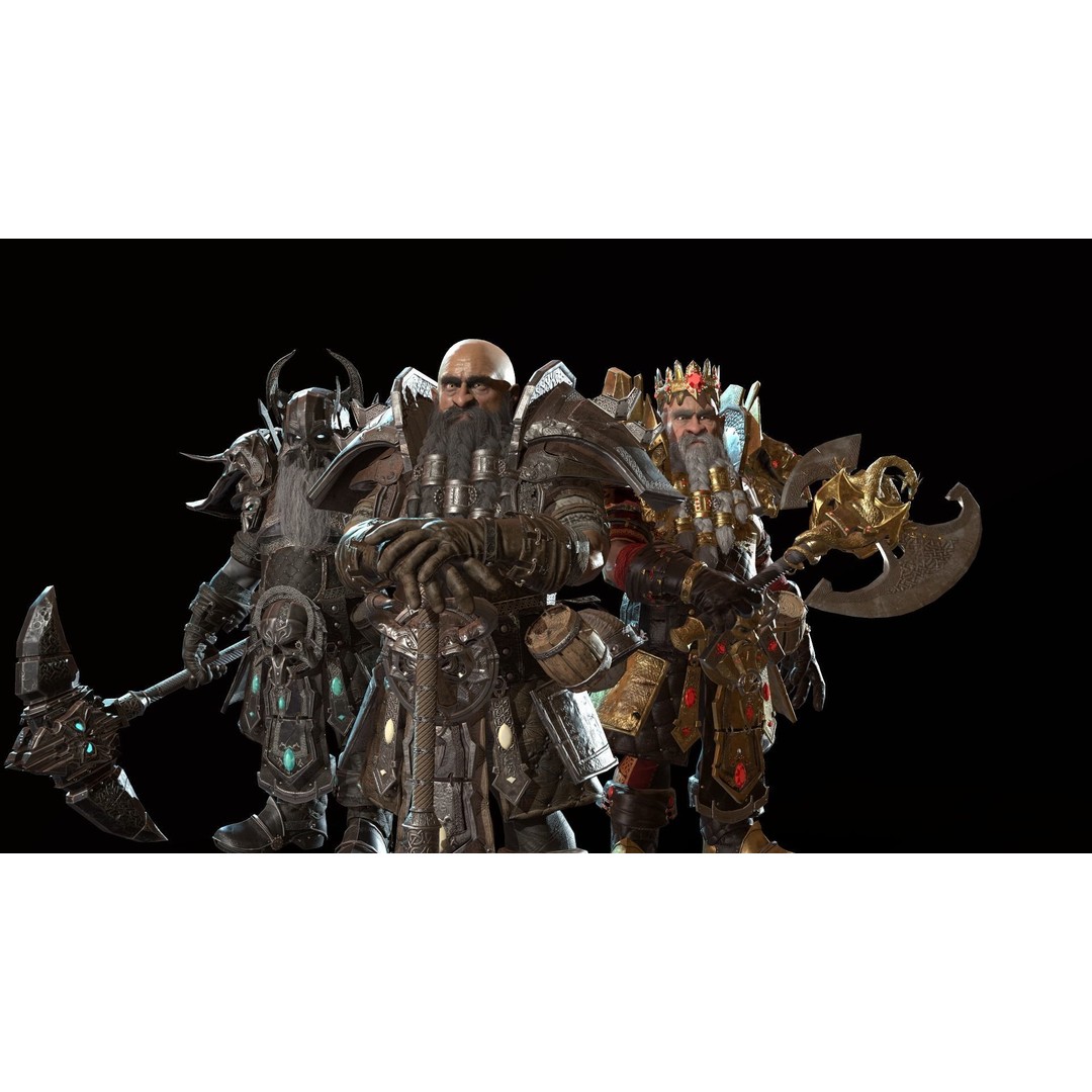 Dwarf Low Poly 3D Model – Game Ready Character with Animations, FBX - View 3