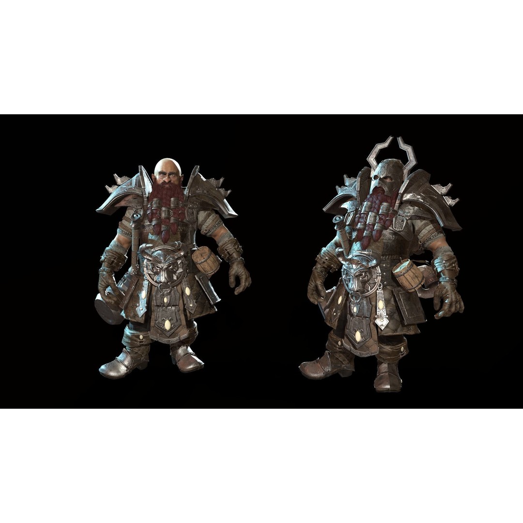 Dwarf Low Poly 3D Model – Game Ready Character with Animations, FBX - View 40