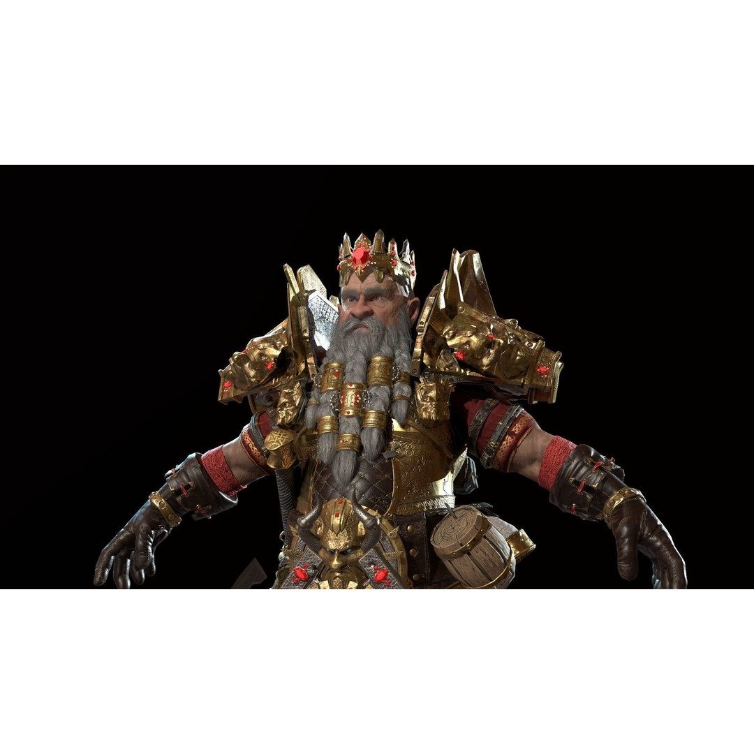 Dwarf Low Poly 3D Model – Game Ready Character with Animations, FBX - View 41