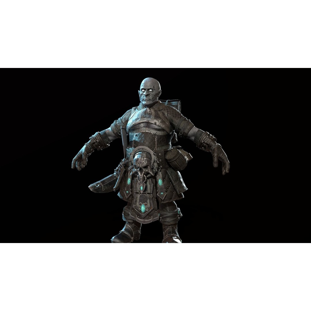 Dwarf Low Poly 3D Model – Game Ready Character with Animations, FBX - View 44