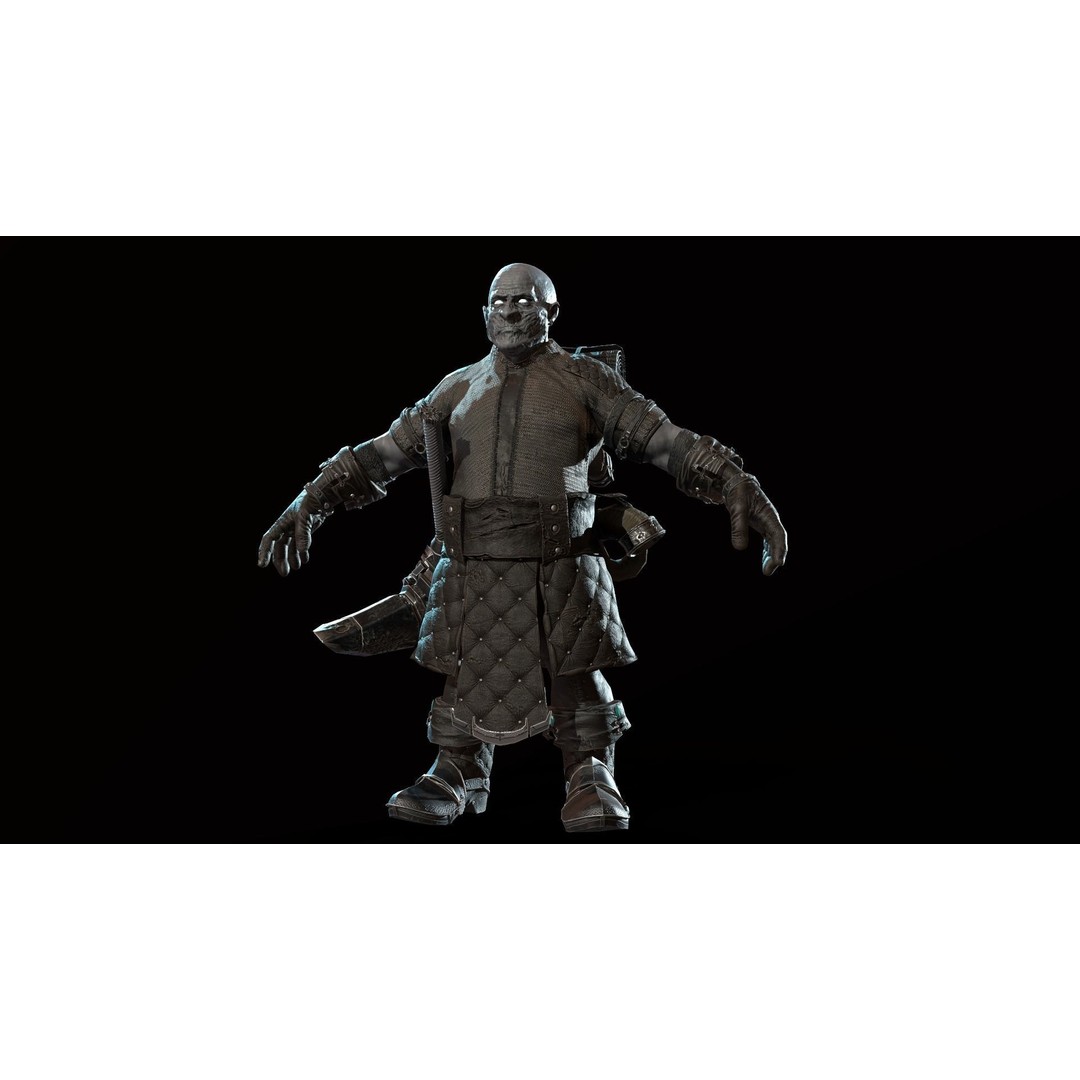 Dwarf Low Poly 3D Model – Game Ready Character with Animations, FBX - View 45