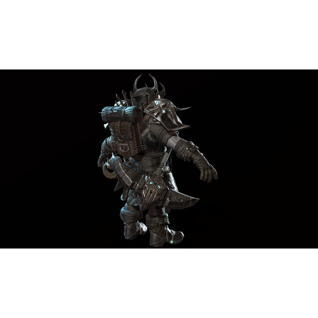 Dwarf Low Poly 3D Model – Game Ready Character with Animations, FBX - View 47