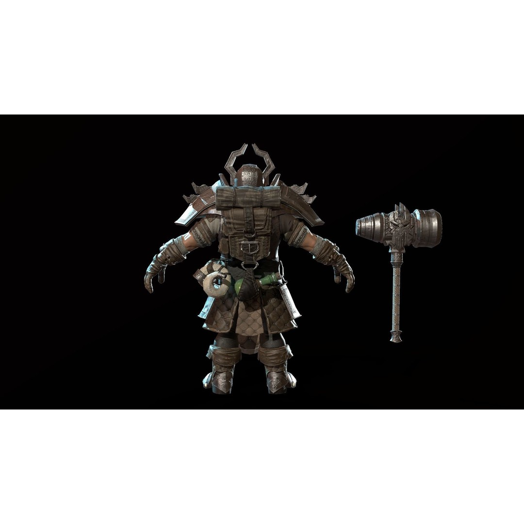 Dwarf Low Poly 3D Model – Game Ready Character with Animations, FBX - View 57