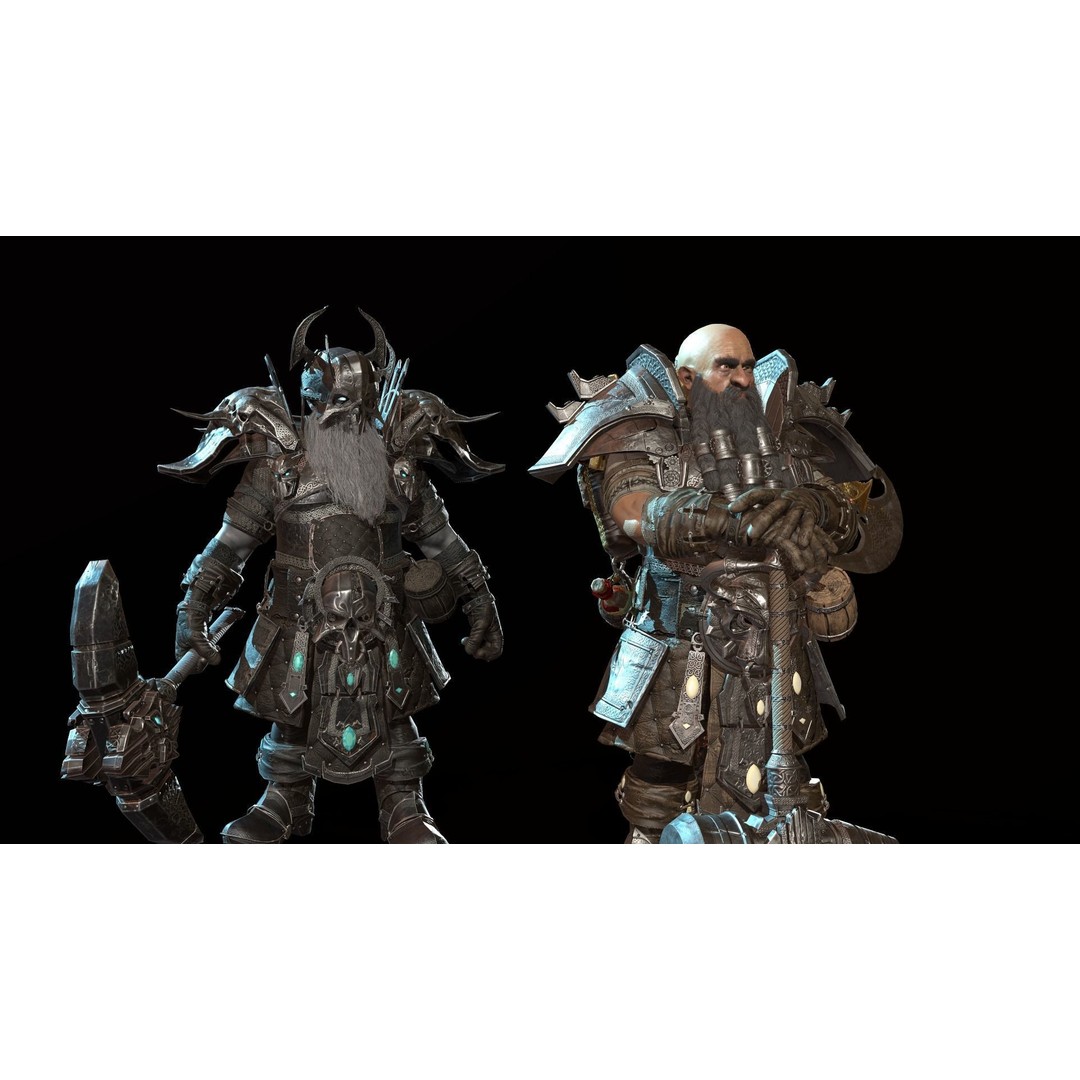Dwarf Low Poly 3D Model – Game Ready Character with Animations, FBX - View 58