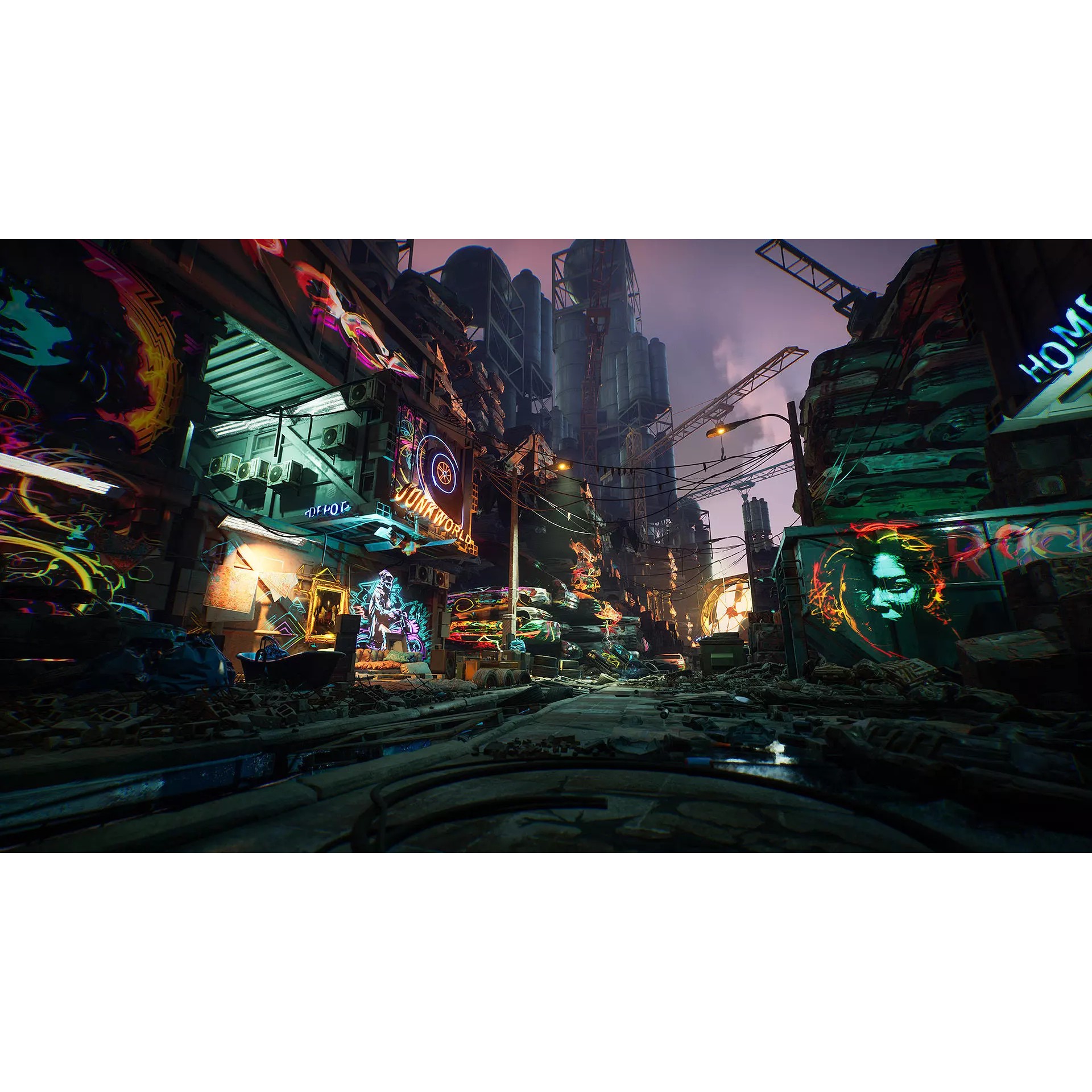 Cyber Scrapyard Environment Kit - Low-Poly Game-Ready 3D Model - View 2