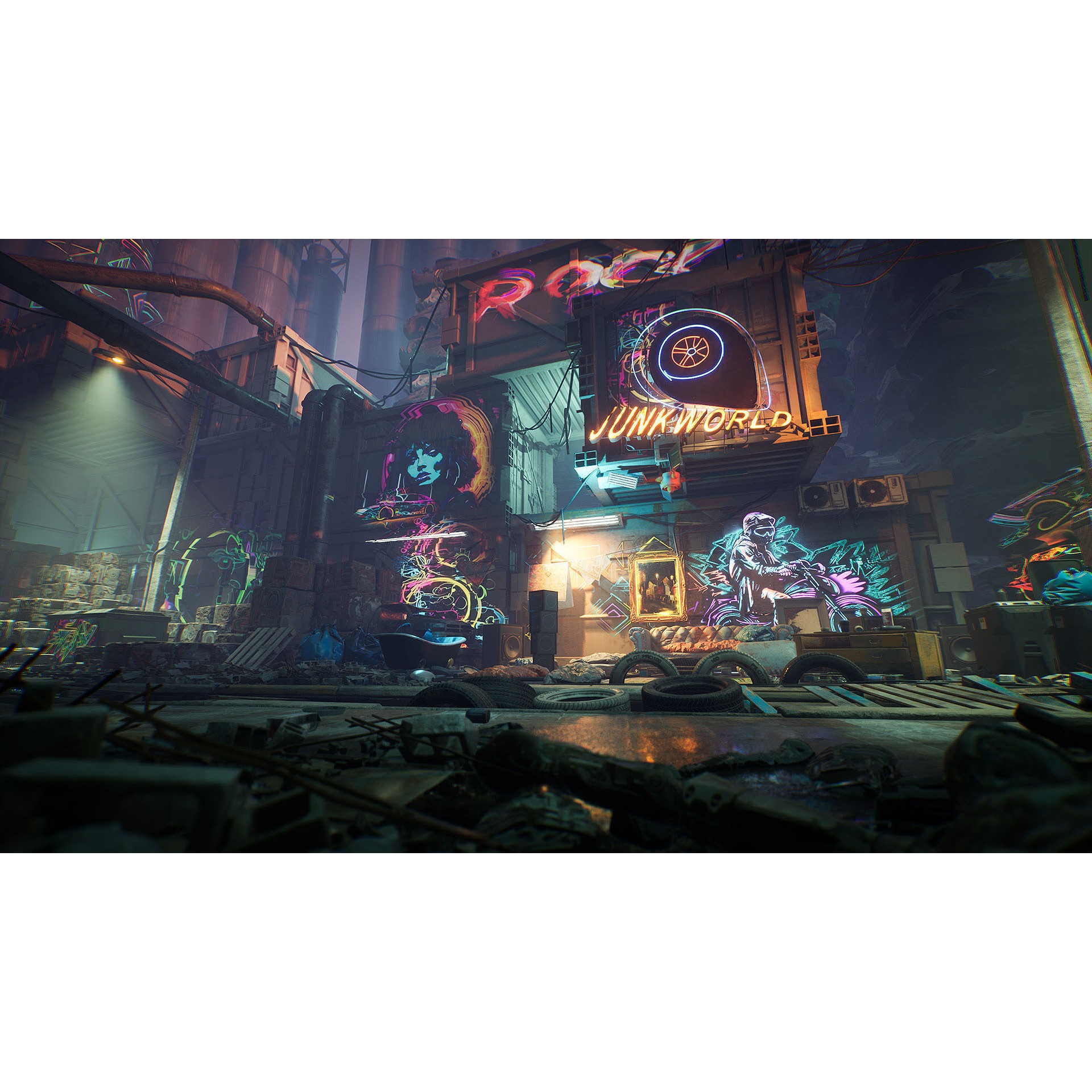 Cyber Scrapyard Environment Kit - Low-Poly Game-Ready 3D Model - View 3