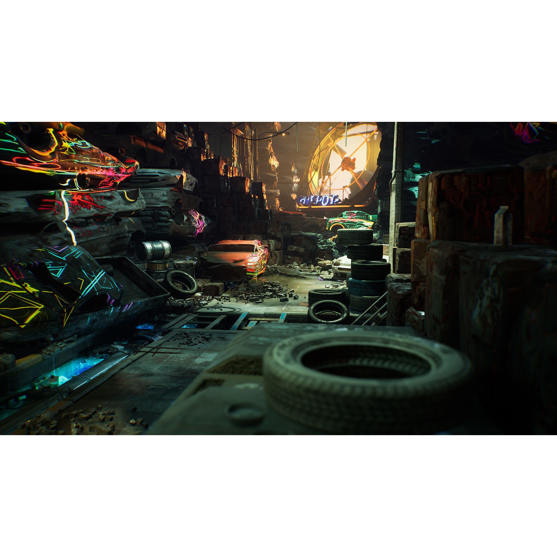 Cyber Scrapyard Environment Kit - Low-Poly Game-Ready 3D Model - View 5