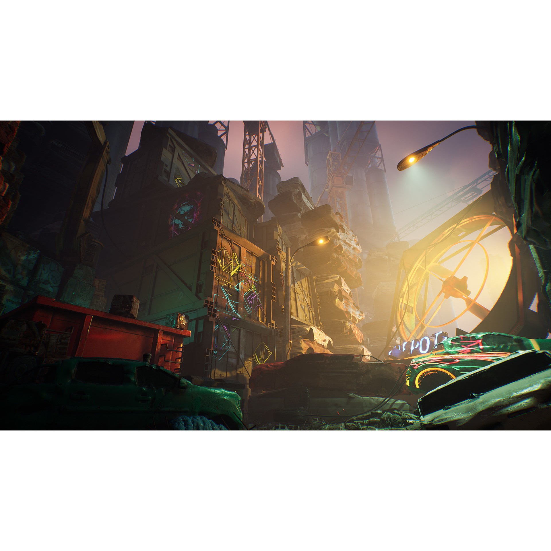 Cyber Scrapyard Environment Kit - Low-Poly Game-Ready 3D Model - View 8