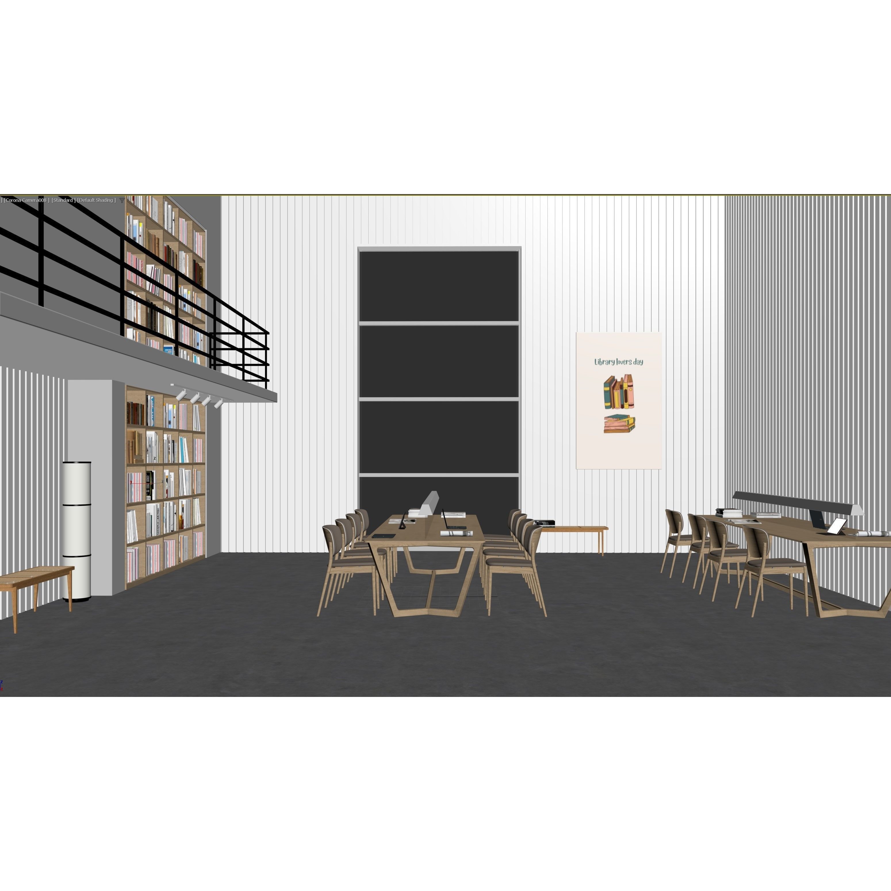 ProVis3D 030 - Modern Library 3D Model - View 14