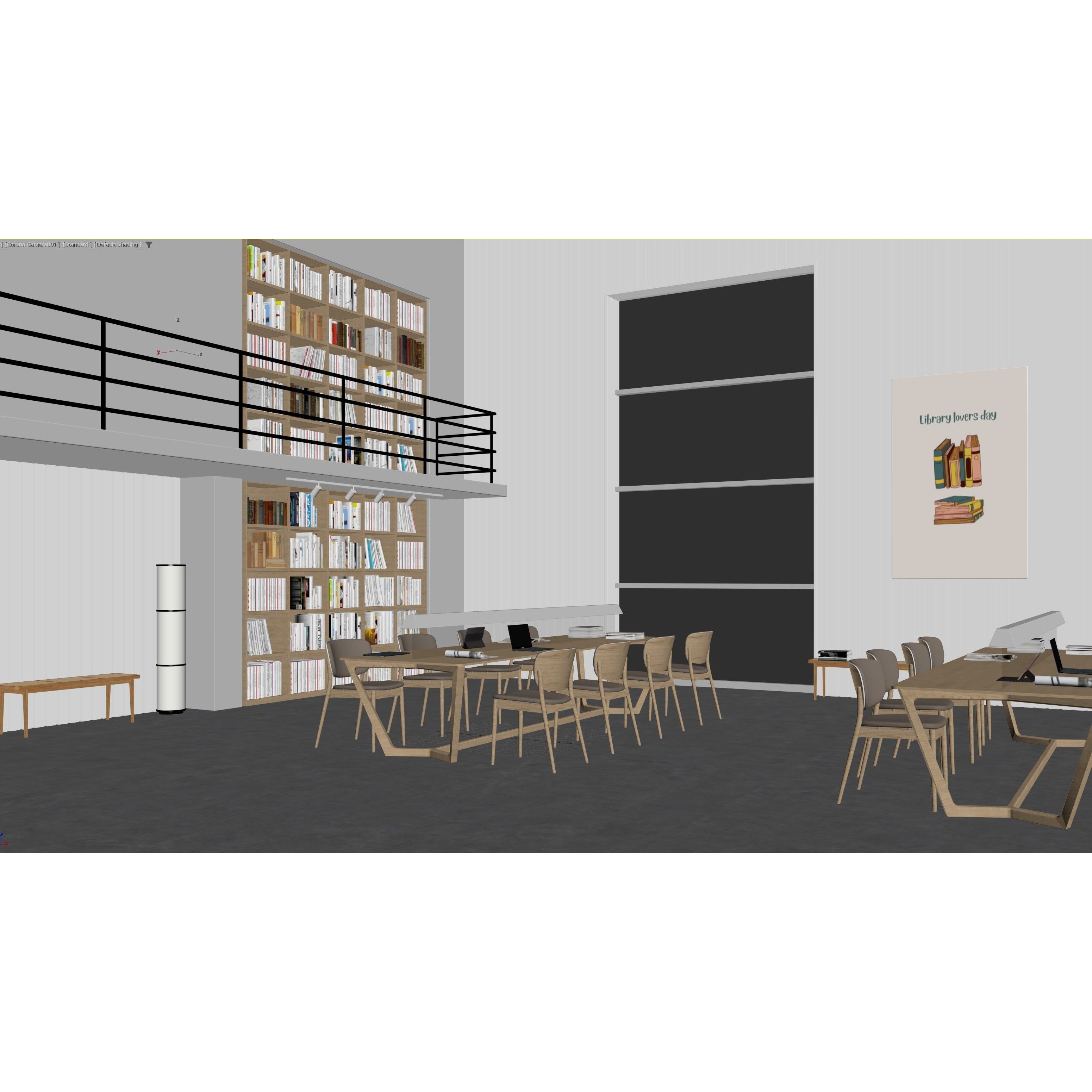 ProVis3D 030 - Modern Library 3D Model - View 15