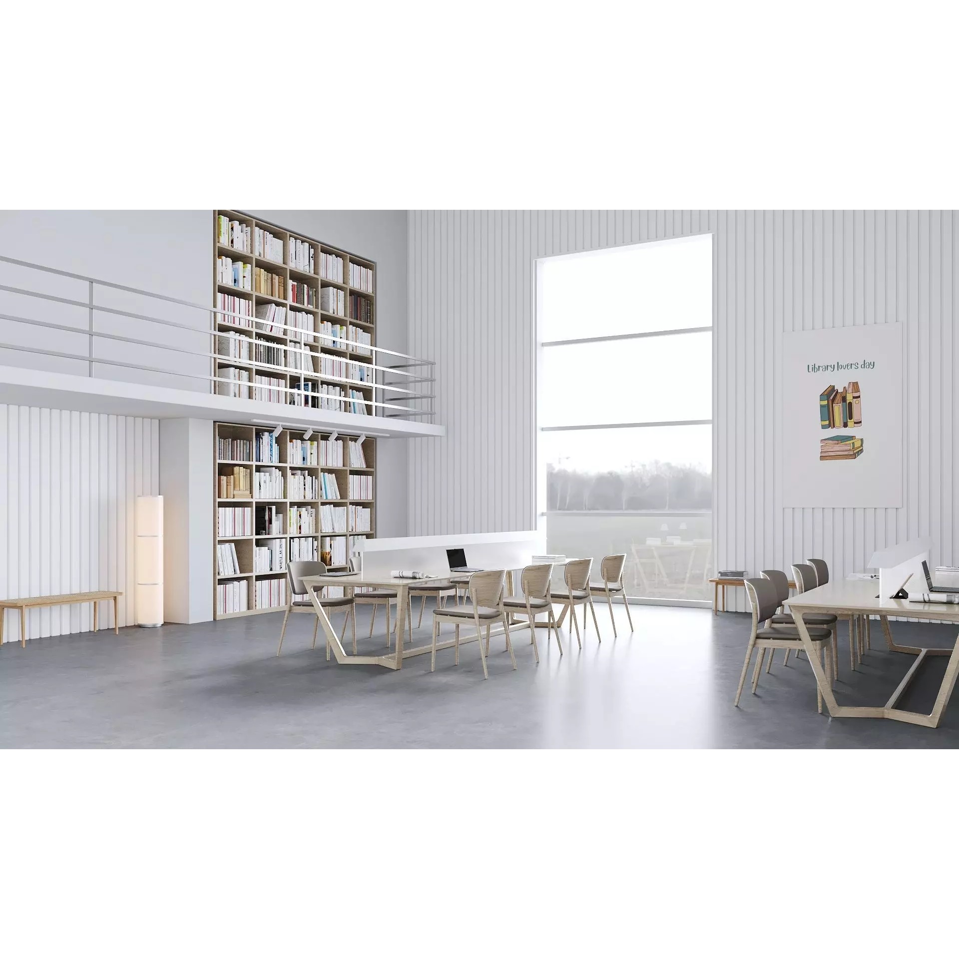 ProVis3D 030 - Modern Library 3D Model - View 2