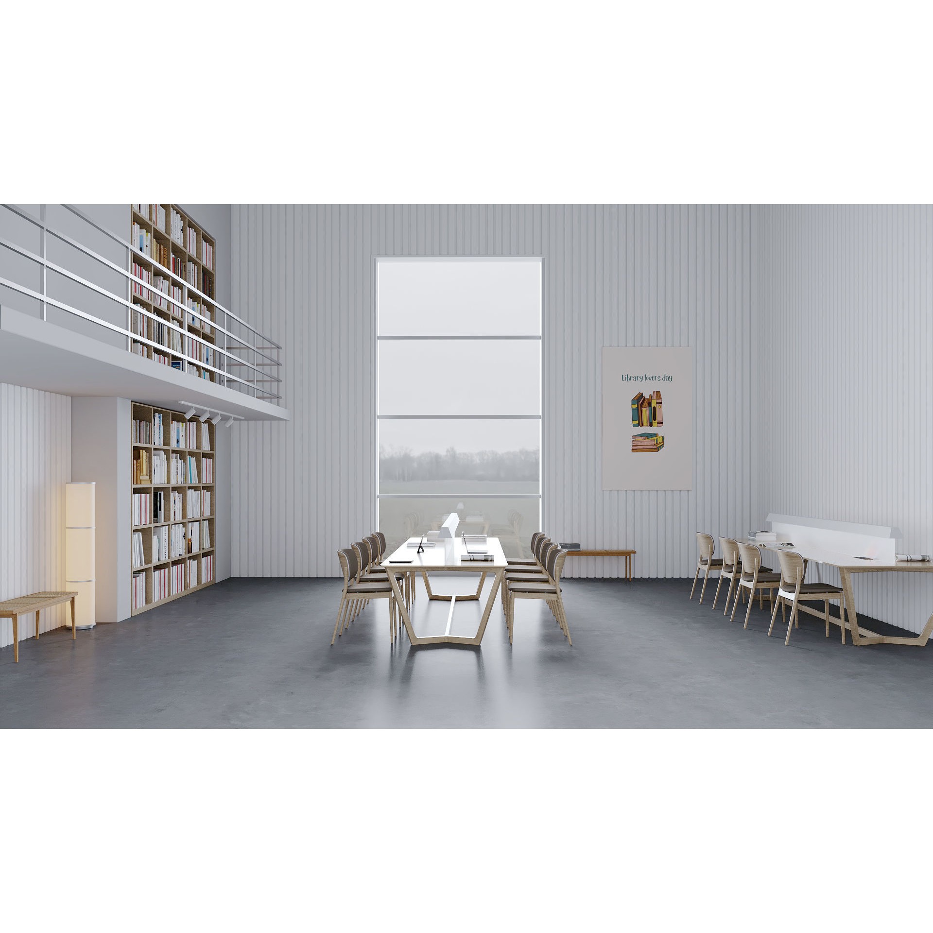 ProVis3D 030 - Modern Library 3D Model - View 9