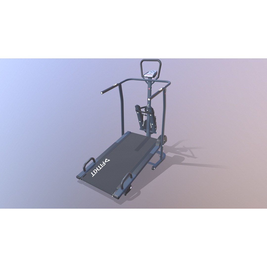 Treadmill 3D Model – Manual Multifunction Game-Ready Asset, FBX - View 11
