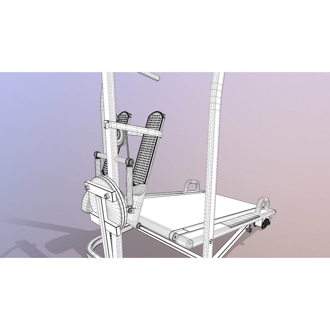 Treadmill 3D Model – Manual Multifunction Game-Ready Asset, FBX - View 16