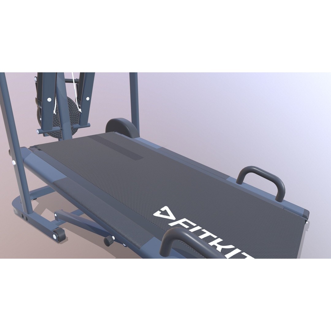 Treadmill 3D Model – Manual Multifunction Game-Ready Asset, FBX - View 3