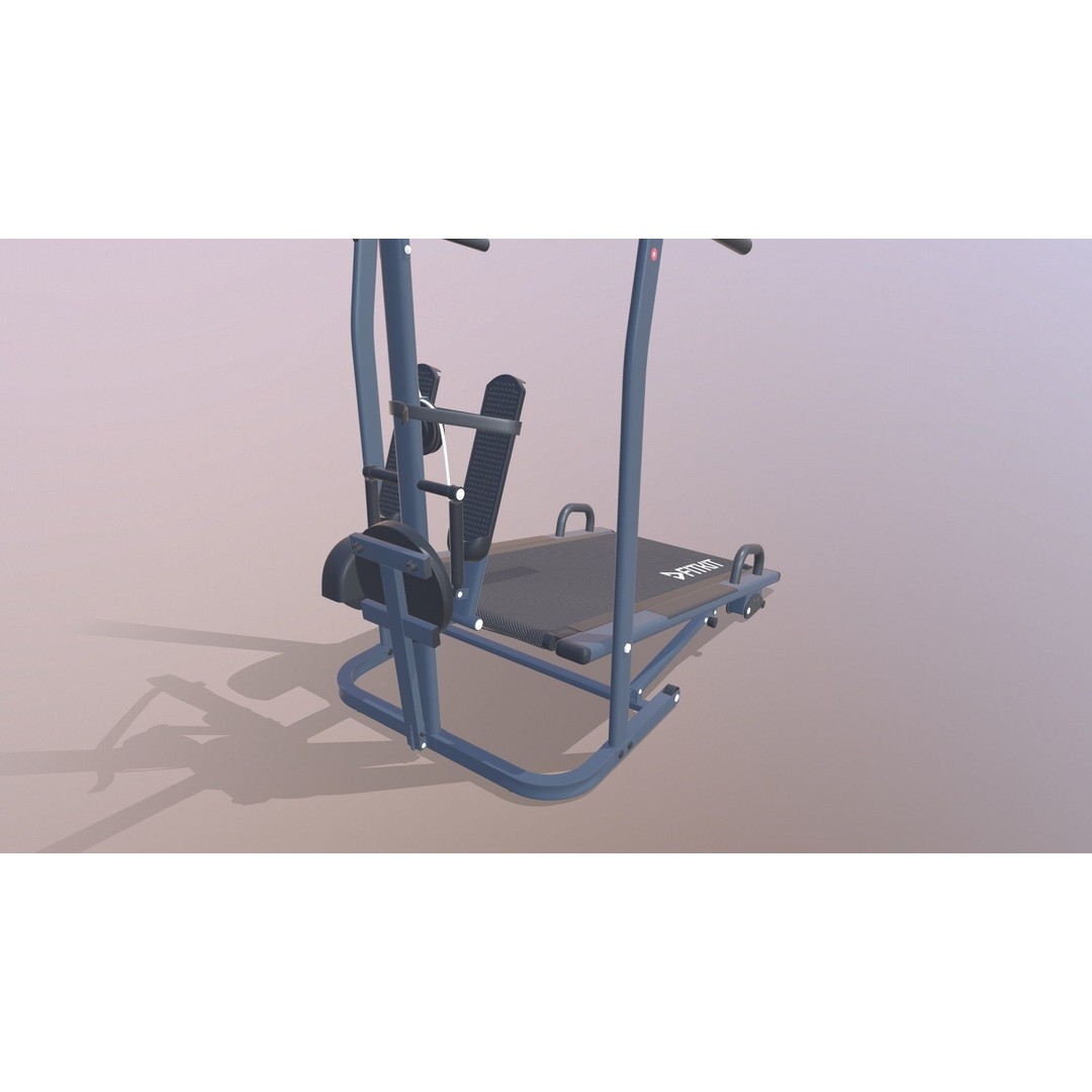 Treadmill 3D Model – Manual Multifunction Game-Ready Asset, FBX - View 5