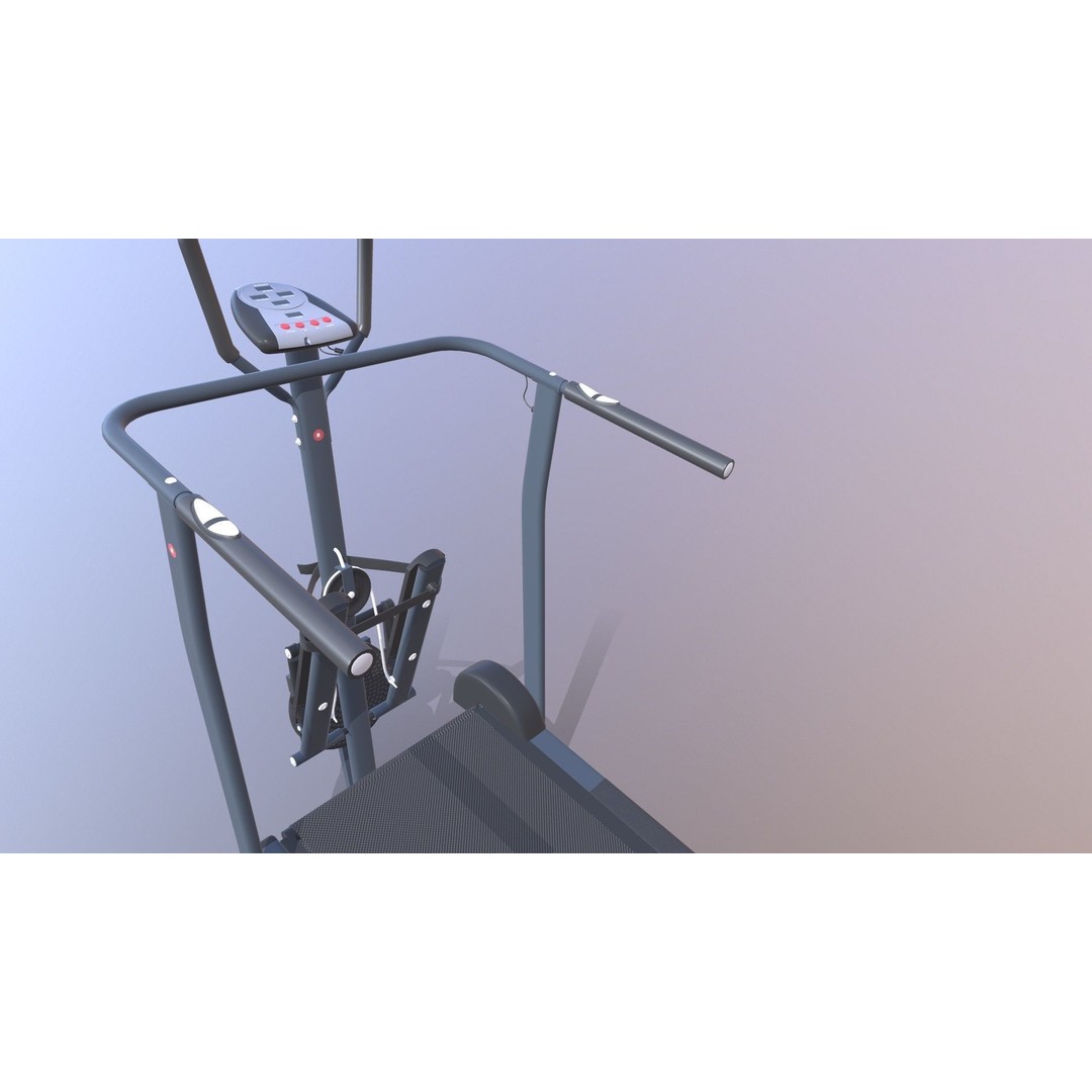 Treadmill 3D Model – Manual Multifunction Game-Ready Asset, FBX - View 7