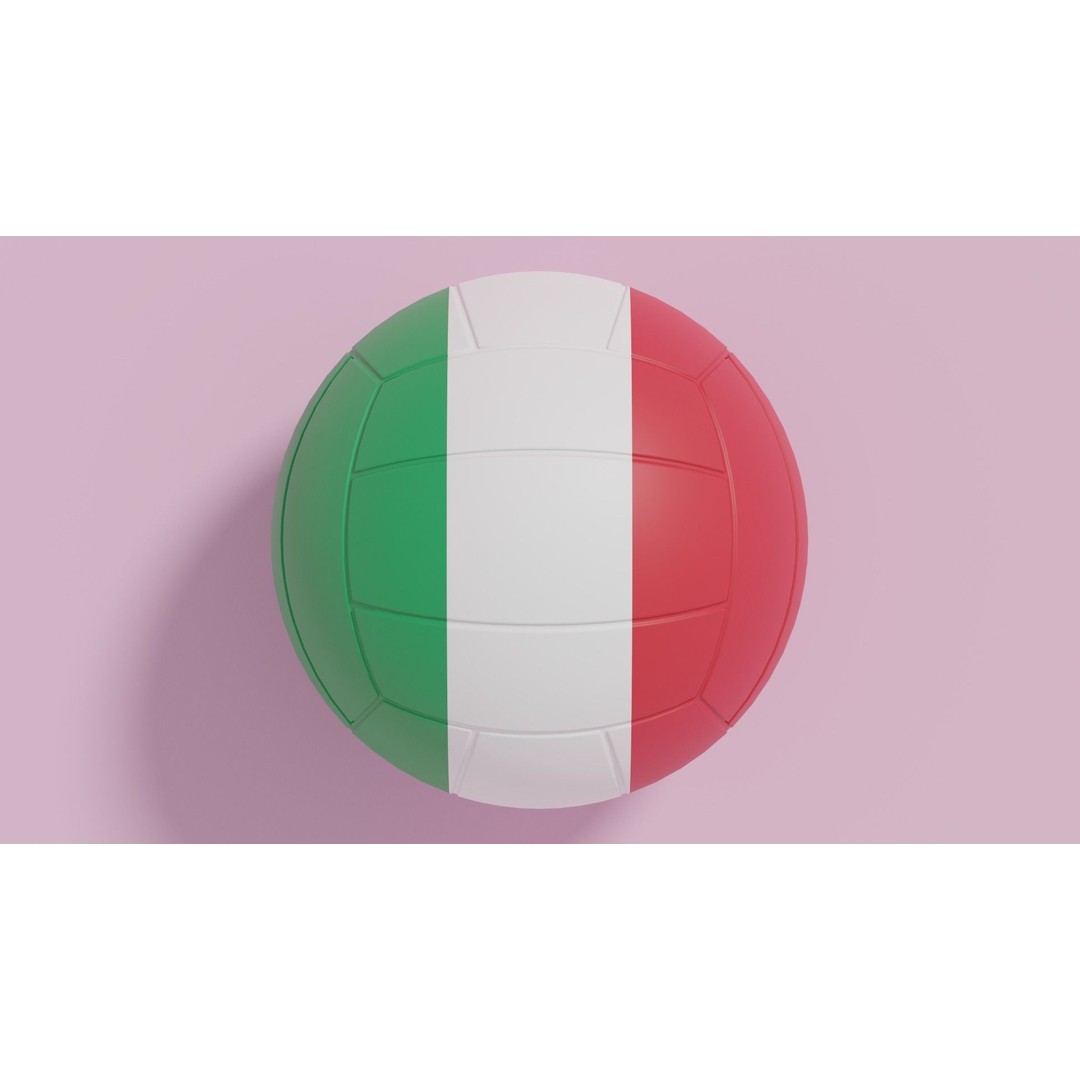 Flag Volleyball Ball 3D Model – Low Poly Sports Collection, FBX, OBJ - View 10