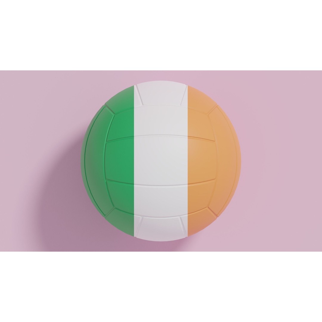 Flag Volleyball Ball 3D Model – Low Poly Sports Collection, FBX, OBJ - View 5